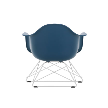 Eames Plastic Armchair LAR by Vitra - Sea Blue 83 Shell / White Powder-Coated Steel