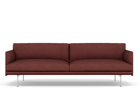 Muuto Outline 3 Seater Sofa - Polished Aluminium Base / canvas 576