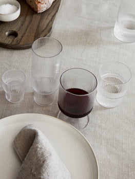 Ripple Small Glasses - Set of 4 (Clear) by Ferm Living