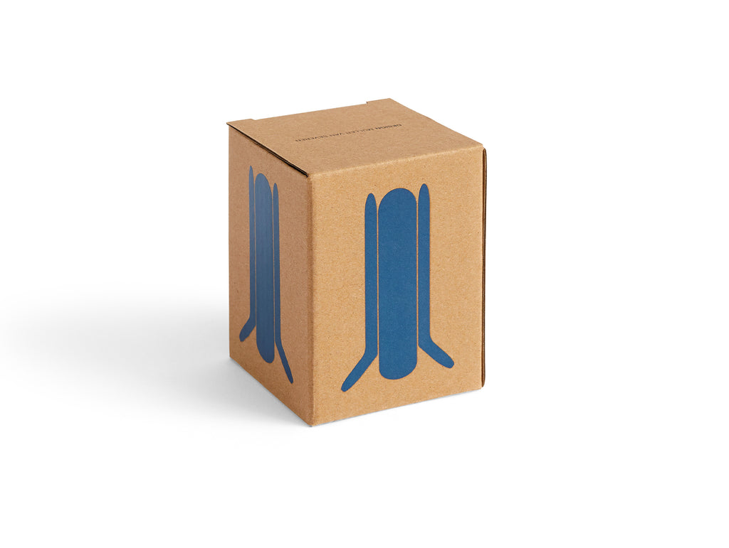 Small Dark Blue Arcs Candleholder Packaging by HAY