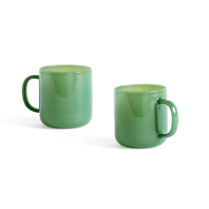 Borosilicate Mugs Set of 2 by HAY - Jade Green 