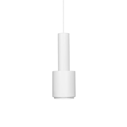A110 Hand Grenade Pendant Light by Artek - White Powder Coated Steel Shade with White Lacquered Ring