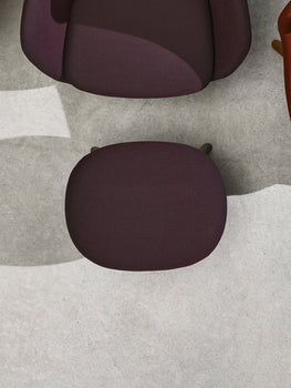 HAL Lounge Chair by Vitra - Dark Varnished Oak / Credo 17 Black / Aubergine (F120)