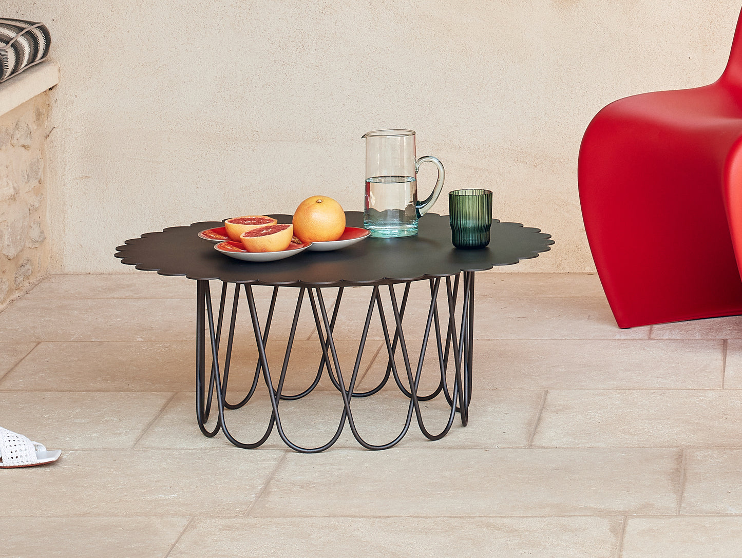 Flower Table by Vitra - Anthracite Powder-Coated Steel
