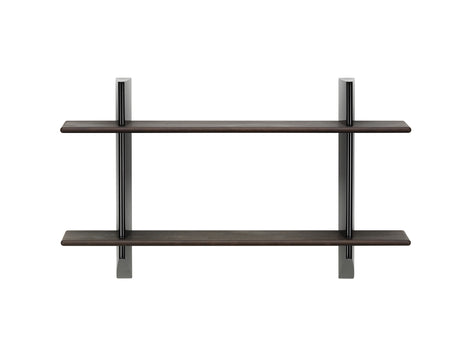 Rayonnage Mural by Vitra - Dark Stained Solid Oak Shelves / Deep Black Wall Brackets
