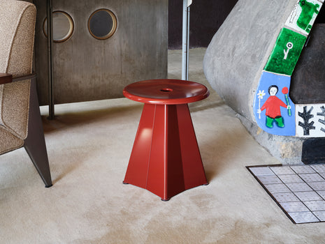 Tabouret Metallique by Vitra - Japanese Red