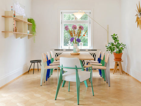 Tabouret Solvay by Vitra - Natural Solid Oak