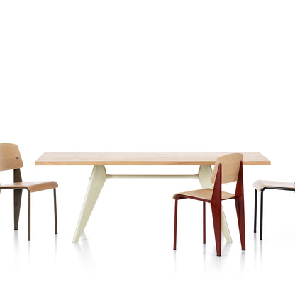 EM Table (Solid Oak Tabletop) by Vitra - Solid Oak Tabletop / Ecru Base