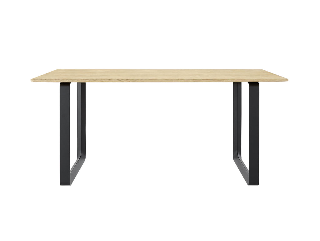 70/70 Table - Solid Oak Table Top with Black Base / 170 x 85cm