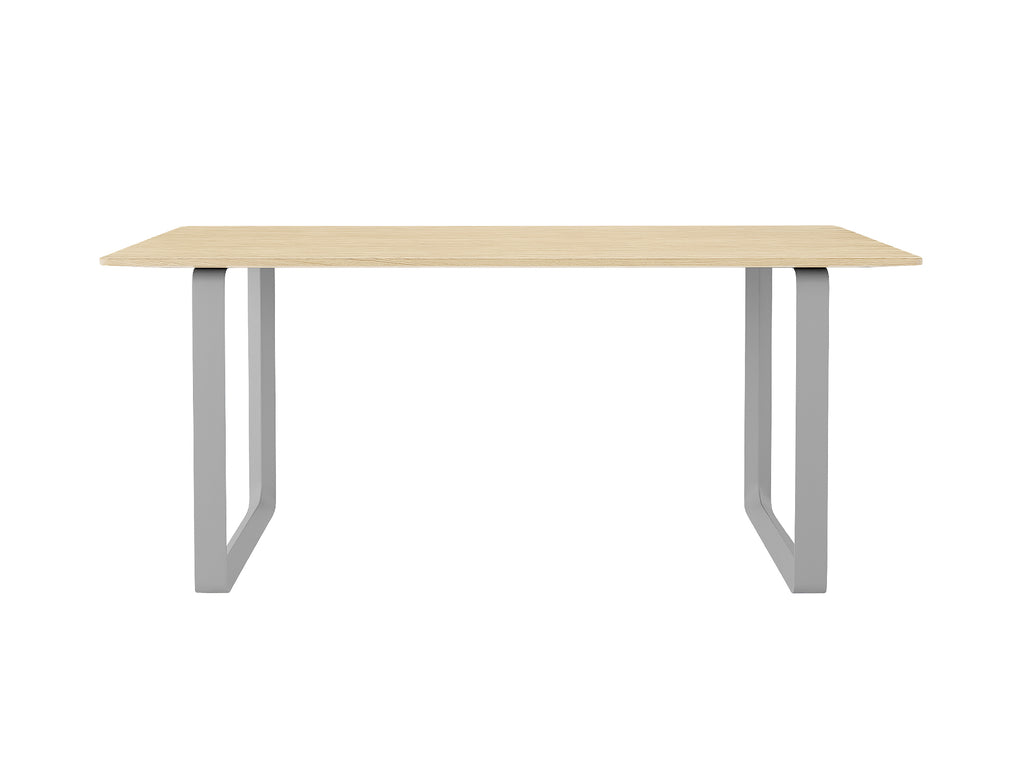 70/70 Table - Solid Oak Table Top with Grey Base / 170 x 85cm