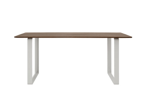 70/70 Table - Solid Smoked Oak Table Top with Grey Base / 170 x 85cm