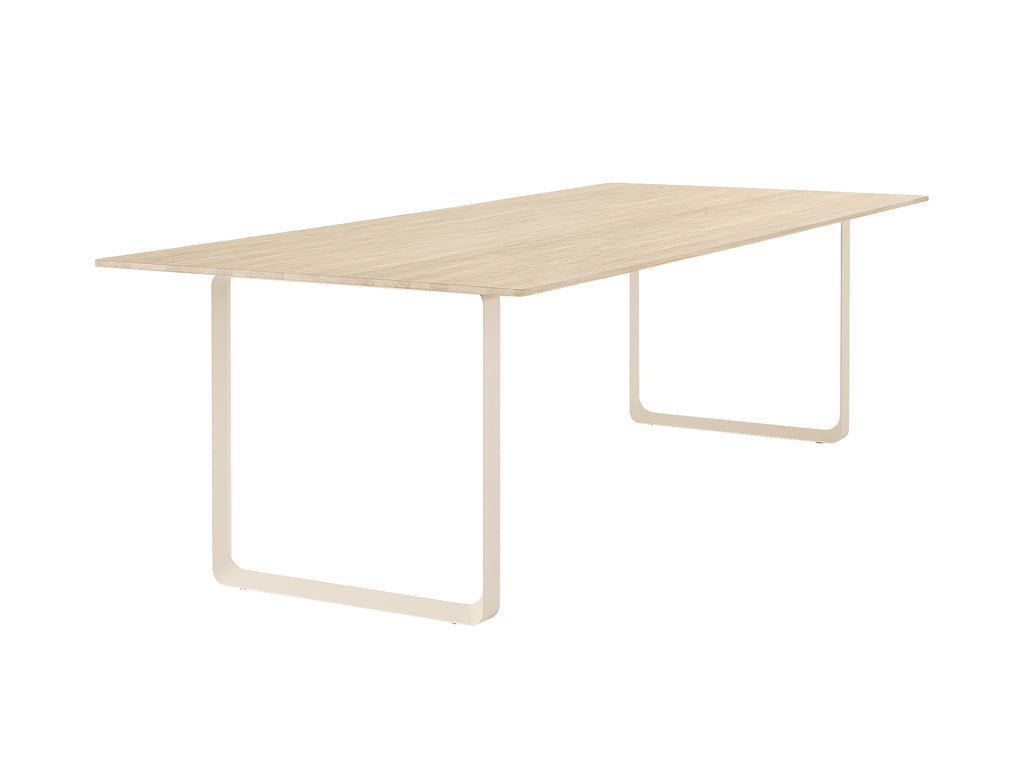 70/70 Table - Solid Oak Table Top with Sand Base / 225 x 108 cm