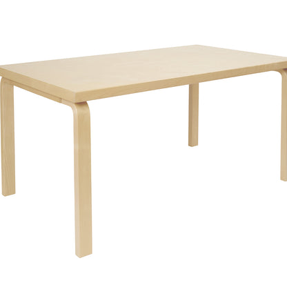 Aalto Table Rectangular 82A by Artek - Birch Veneer Top / Natural Lacquered Birch Legs