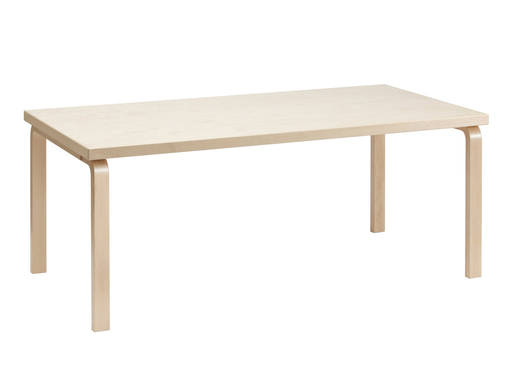 Aalto Table Rectangular 83 by Artek - Birch Veneer Top / Natural Lacquered Birch Legs