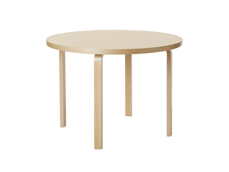 Aalto Table Round 90A by Artek - Birch Veneer Top / Natural Lacquered Birch Legs