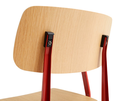 Result Armchair by HAY - Tomato Red Base / Lacquered Oak