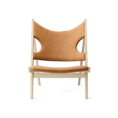 Knitting Chair - Upholstered by Menu - Natural Oak Base / Dunes Cognac Leather