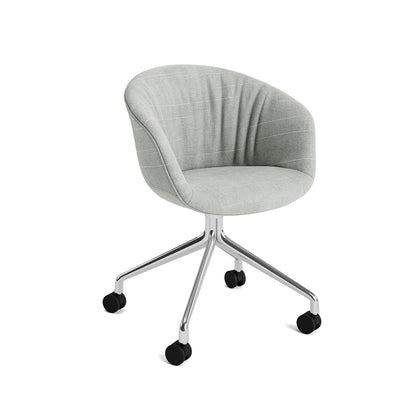 About A Chair AAC 25 Soft by HAY - Random Fade Light Grey / Polished Aluminium