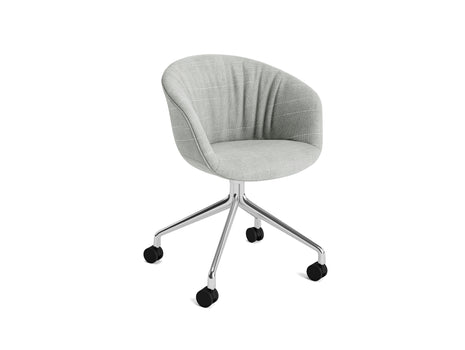 About A Chair AAC 25 Soft by HAY - Random Fade Light Grey / Polished Aluminium