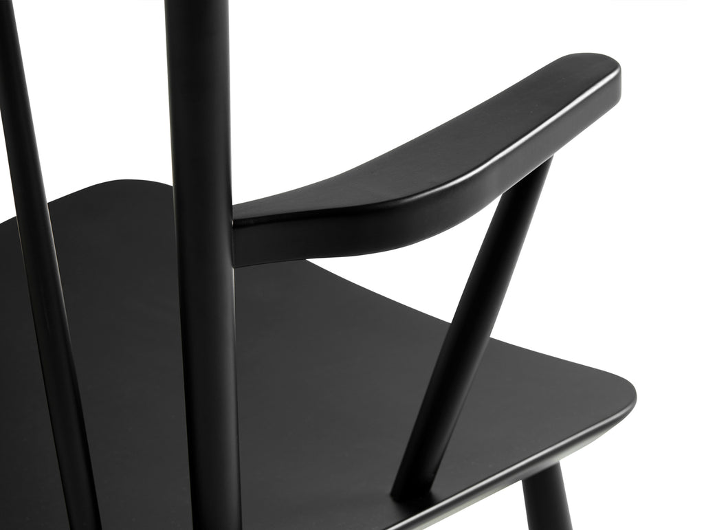 Black Lacquered Beech J42 chair by HAY