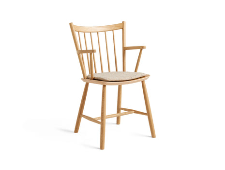 HAY J42 lacquered oak chair / Bolgeheri seat cushion