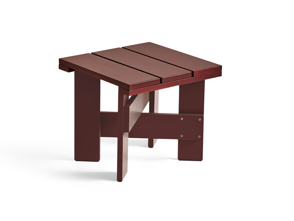 Crate Low Table by HAY - Iron Red Lacquered Pinewood 