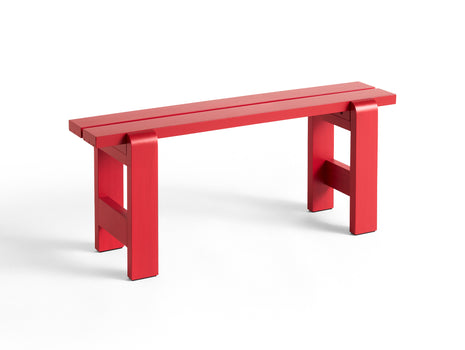 Weekday Bench by HAY - Length: 111 cm / Wine Red Lacquered Pinewood