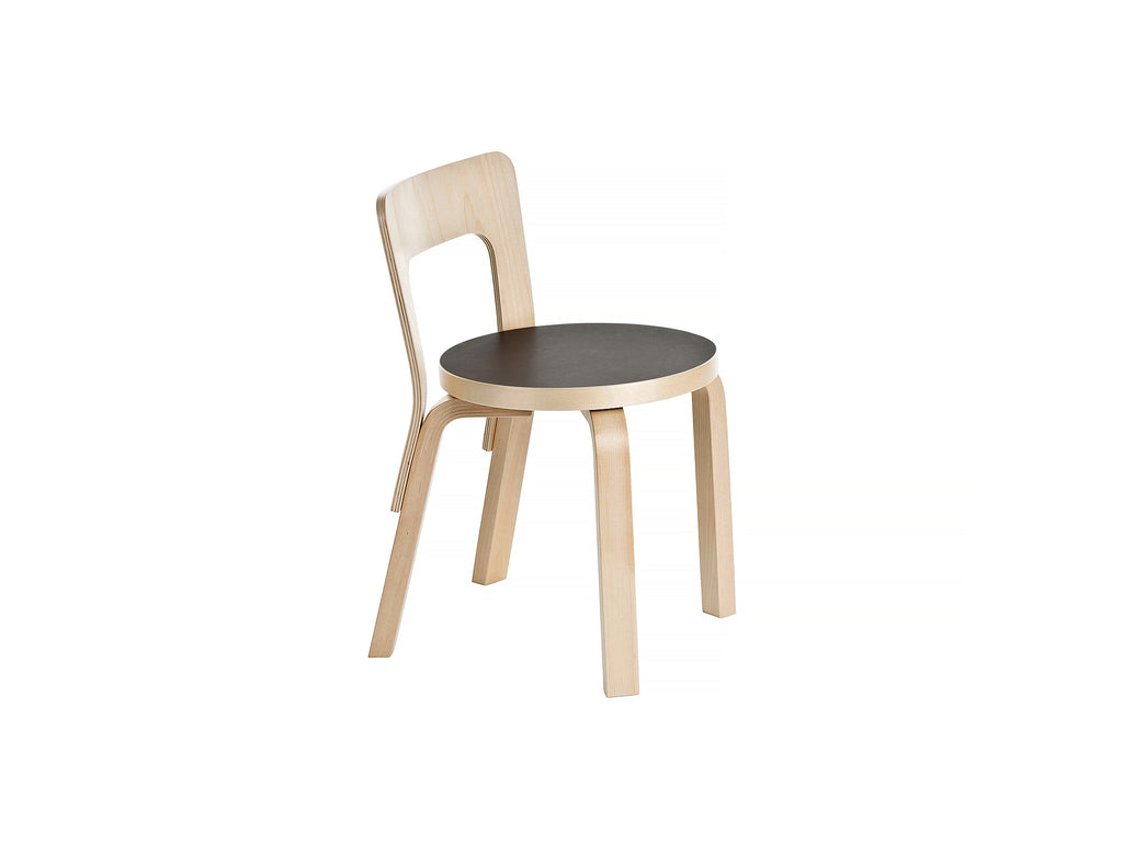 Alvar Aalto Children's Chair N65 by Artek - Black Linoleum