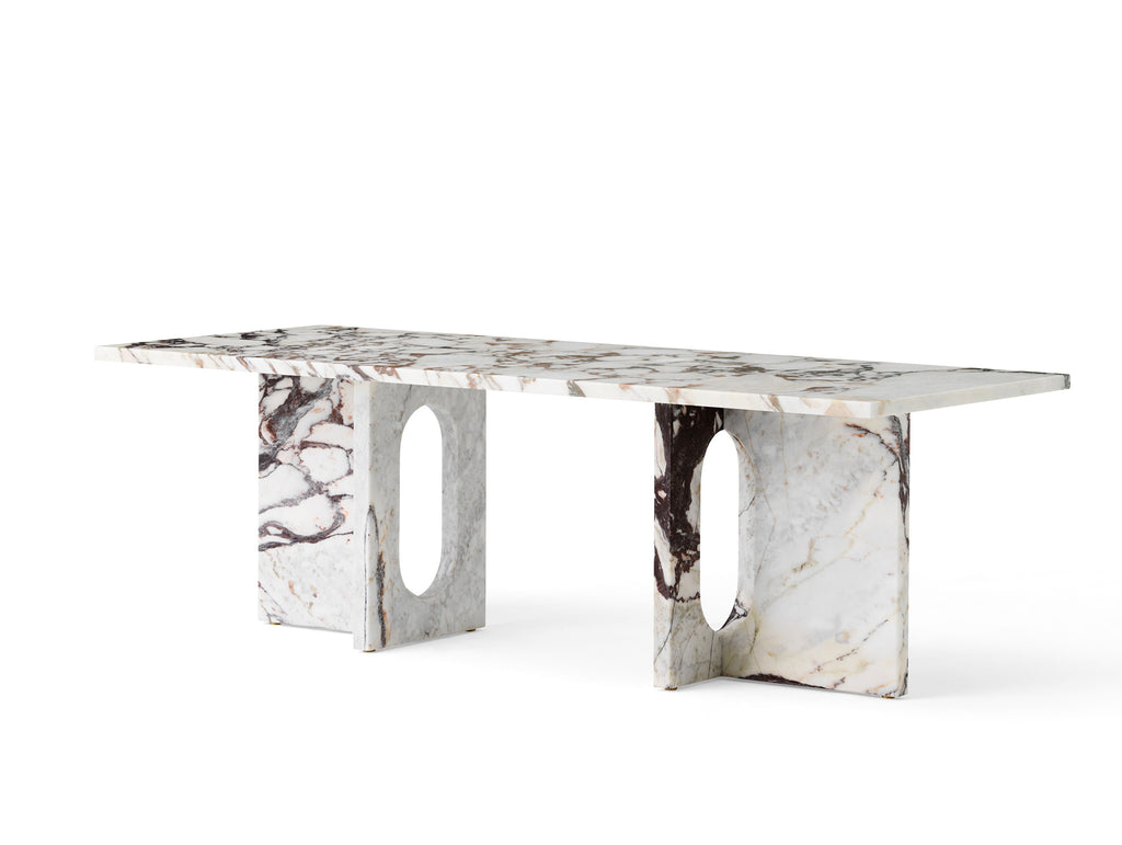 Androgyne Lounge Table by Menu - Calacatta Viola Marble Top / Calacatta Viola Marble Base