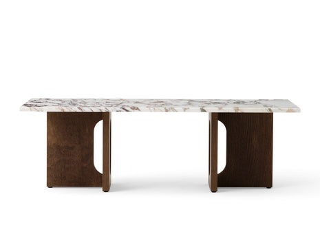 Androgyne Lounge Table by Menu - Calacatta Viola Marble Top / Dark Oak Veneer Base