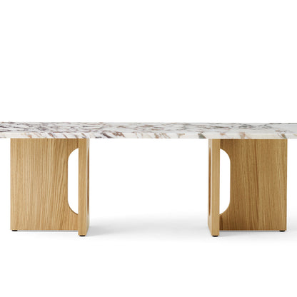 Androgyne Lounge Table by Menu - Calacatta Viola Marble Top / Oak Veneer Base