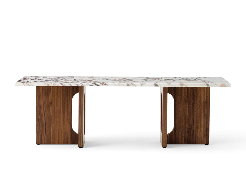 Androgyne Lounge Table by Menu - Calacatta Viola Marble Top / Walnut Veneer Base