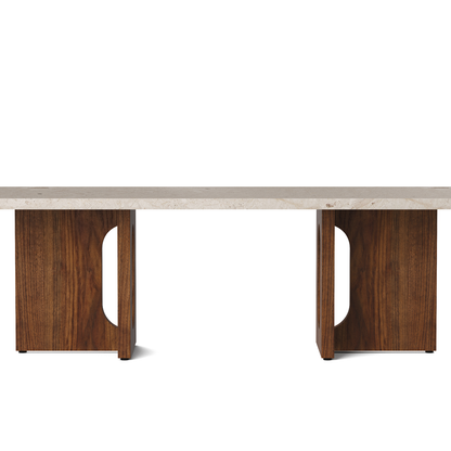 Androgyne Lounge Table by Menu - Kunis Breccia Stone Top / Walnut Veneer Base