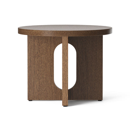 Androgyne Side Table, Ø50 - Dark Stained Oak Veneer Top / Dark Stained Oak Veneer Base