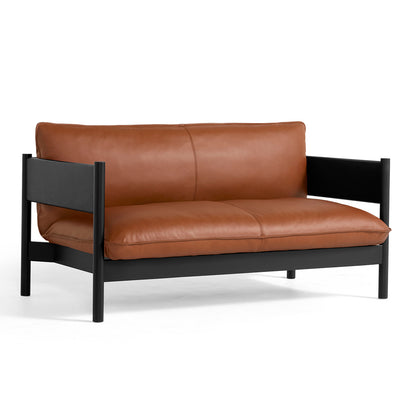 Arbour Club Sofa / Nevada Cognac / Black Lacquered Beech / by HAY