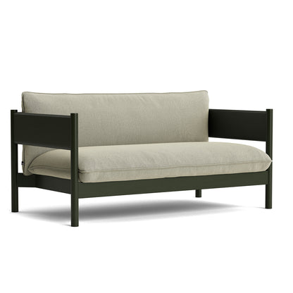 Arbour Club Sofa / Re-wool 408 / Bottle Green Lacquered Beech / by HAY