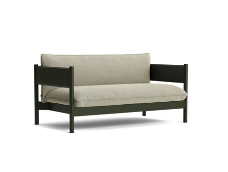 Arbour Club Sofa / Re-wool 408 / Bottle Green Lacquered Beech / by HAY