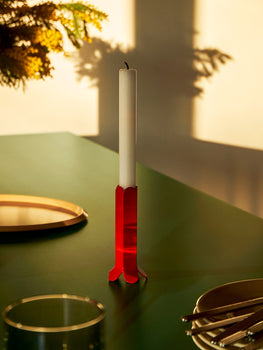 Large Red Arcs Candleholder by HAY
