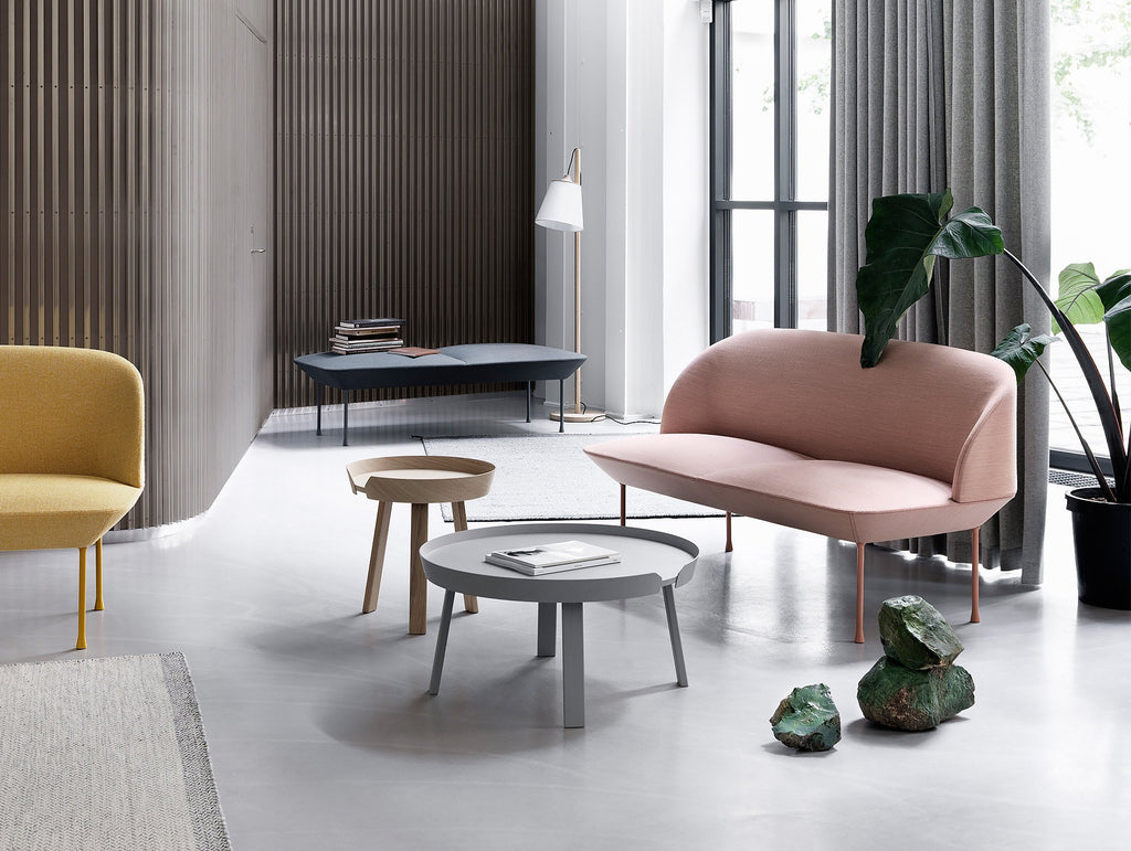 Muuto Around Table - Large in Grey Ash, Small in Natural Ash