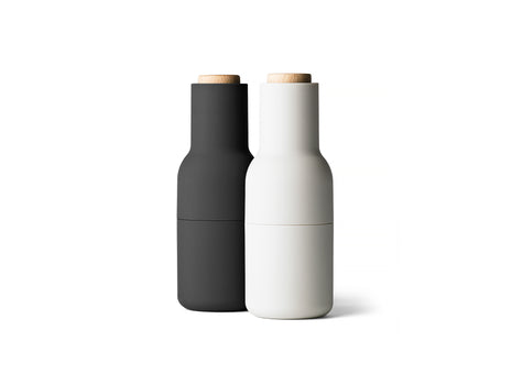 Ash/Carbon Bottle Grinders (Beech top) by Menu