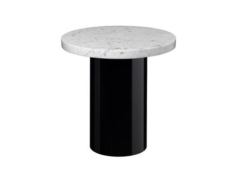 CT09 Enoki Side Table by e15 - (D 40 H 40 cm)  Bianco Carrara Marble Tabletop /  Jet Black Steel Base