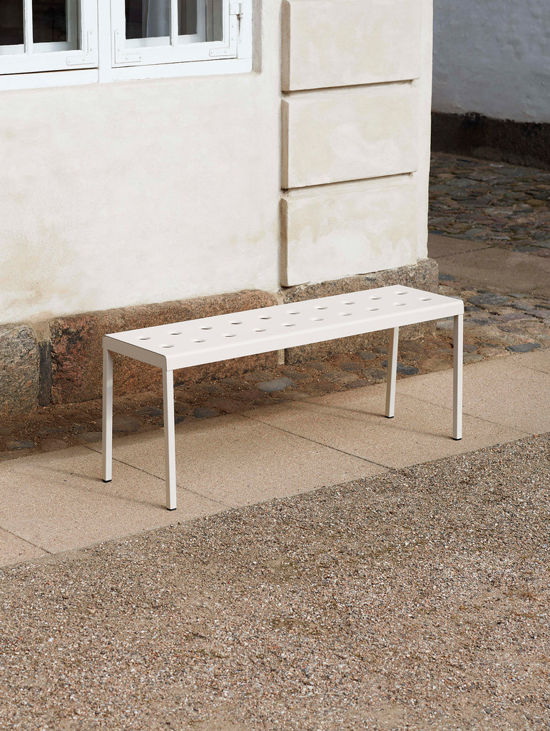 Beige Chalk Balcony Outdoor Bench by HAY