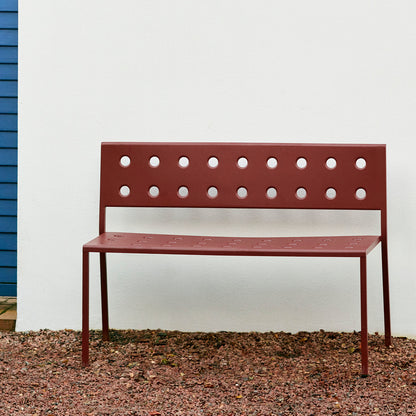 Balcony Outdoor Bench by HAY - Iron Red