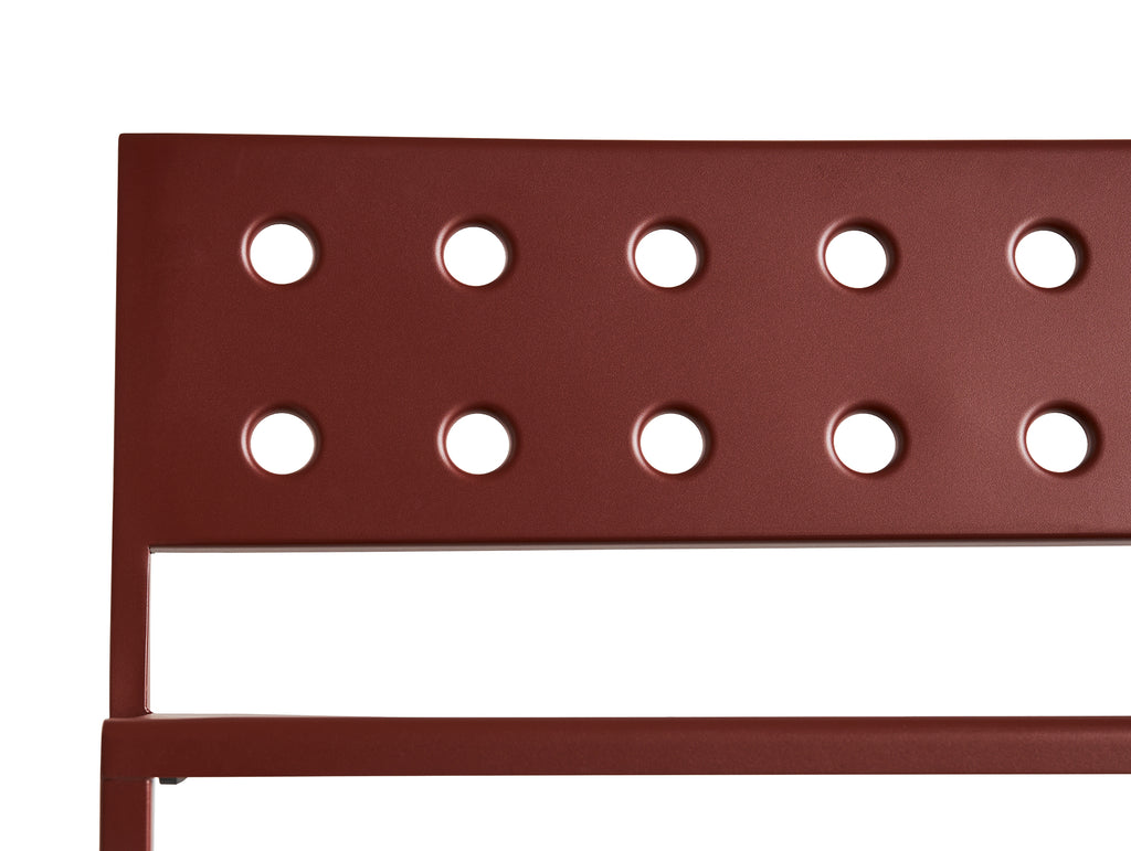 Balcony Outdoor Lounge Bench without Armrest by HAY - Iron Red