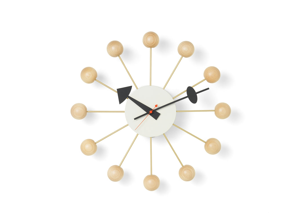 George Nelson Ball Wall Clock by Vitra - Beech