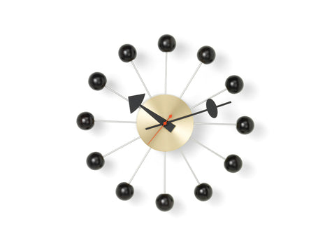 George Nelson Ball Wall Clock by Vitra - Black / Brass