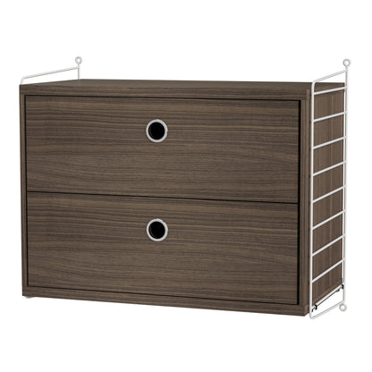 Bedroom Combination A by String - walnut / white panels 