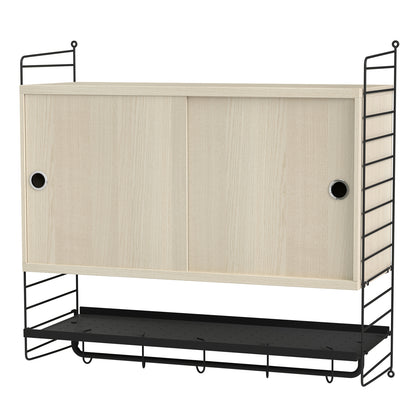 Bedroom Combination F by String - ash / black panels 