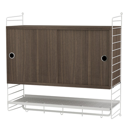 Bedroom Combination F by String - walnut / white panels 