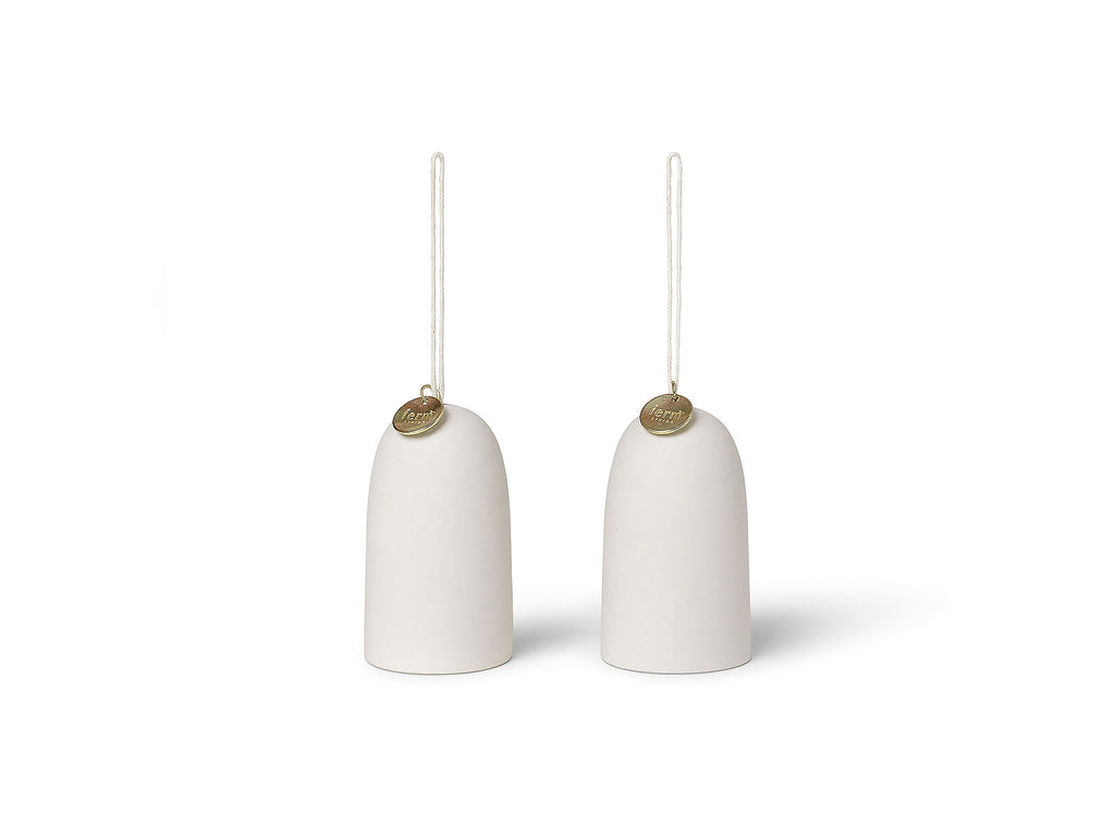 Bell Ceramic Ornaments - Set of 2 by Ferm Living